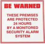 Video Warning Label Red & White, Pack of 5