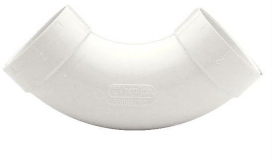 White Vacuum Fitting 90 Degrees Medium Sweep Eblow