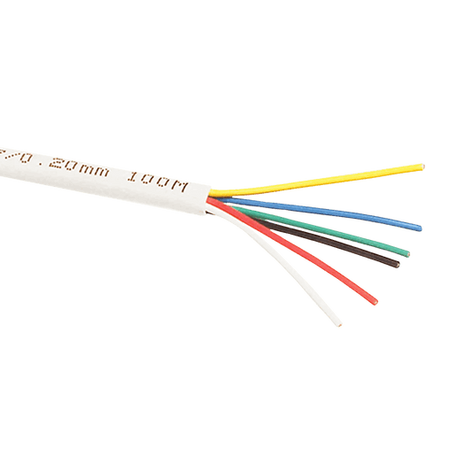 White 6 Core 14/020 Heavy Duty Cable (100 Meters)