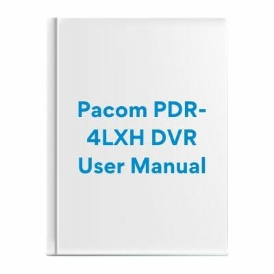Pacom PDR-4LXH DVR User Manual